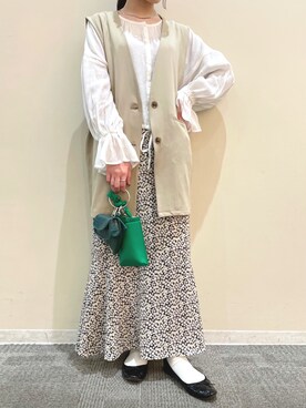 「frames RAY CASSIN（フレームスレイカズン）のアイテム（ジャケット/アウター）」を使った、himariさん（レディース・157cm）の春コーディネート