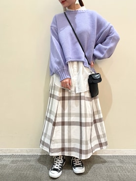 「frames RAY CASSIN（フレームスレイカズン）のアイテム」を使った、himariさん（レディース・157cm）の冬コーディネート