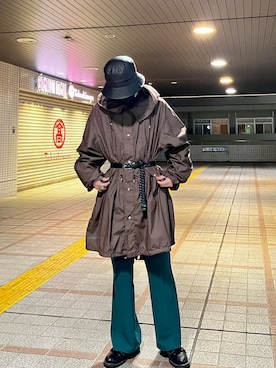 「AIVER（アイバー）のアイテム（帽子）」を使った、shunさん（メンズ・183cm）の秋コーディネート