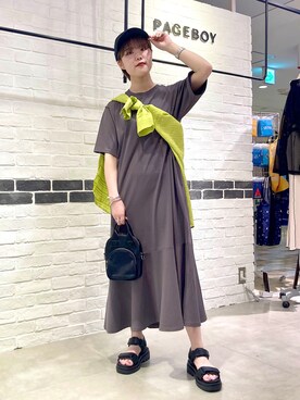 「PBLIM（ページボーイリム）のアイテム（サンダル）」を使った、yamaさん（レディース・160cm）の春コーディネート