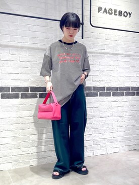 「PBLIM（ページボーイリム）のアイテム（サンダル）」を使った、yamaさん（レディース・160cm）の夏コーディネート