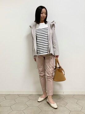 「153cm」｜「アイテム（ブルゾン）」を使った、yurinaさん（レディース・153cm）の春コーディネート