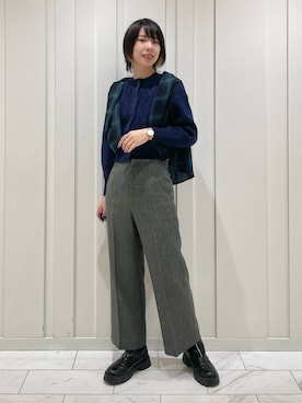 「肩掛け」｜「アイテム（その他）」を使った、cotaniさん（レディース・162cm）の秋コーディネート