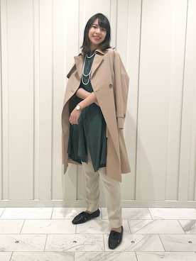 「ごきげんウィーク」｜「アイテム（トレンチコート）」を使った、cotaniさん（レディース・162cm）の冬コーディネート