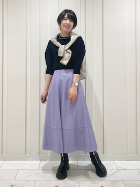 「肩掛け」｜「アイテム（その他）」を使った、cotaniさん（レディース・162cm）の秋コーディネート