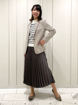 「ごきげんウィーク」｜「アイテム（フォーマルスーツ/小物）」を使った、cotaniさん（レディース・162cm）の春コーディネート