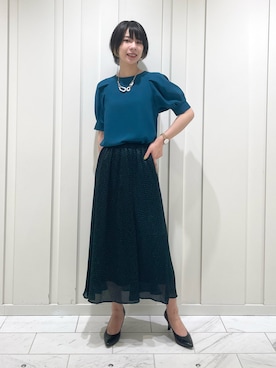 「袖ボリューム」｜「アイテム（その他）」を使った、cotaniさん（レディース・162cm）の秋コーディネート