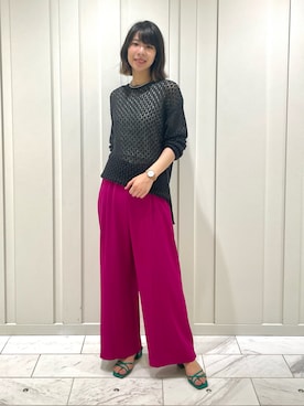 「あみあみニット」｜cotaniさん（レディース・162cm）の春コーディネート
