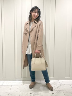 「ごきげんウィーク」｜「アイテム（トレンチコート）」を使った、cotaniさん（レディース・162cm）の冬コーディネート