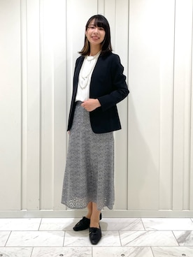 「ごきげんウィーク」｜「アイテム（フォーマルスーツ/小物）」を使った、cotaniさん（レディース・162cm）の春コーディネート