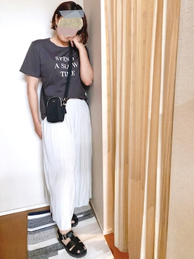 「Y's（ワイズ）のアイテム（バッグ）」を使った、△nanamin△さん（レディース・167cm）の夏コーディネート