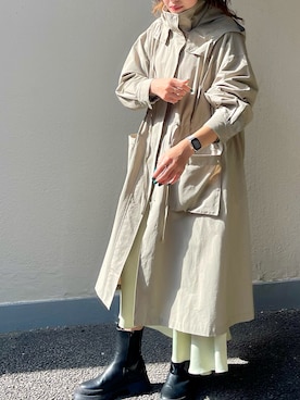 「crie conforto（クリーコンフォルト）のアイテム（ジャケット/アウター）」を使った、makiさん（レディース・166cm）の春コーディネート