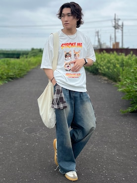「Alfred Alex（アルフレッドアレックス）のアイテム（パンツ）」を使った、Mugくん【きれいめカジュアル】さん（メンズ・170cm）の夏コーディネート