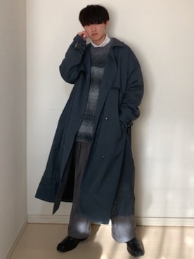 「EMMA  CLOTHES」｜「アイテム（トレンチコート）」を使った、Mugくん【きれいめカジュアル】さん（メンズ・170cm）の冬コーディネート