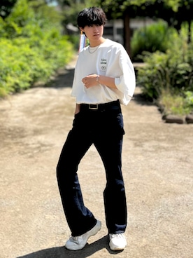 「SVEC（シュベック）のアイテム（スニーカー）」を使った、Mugくん【きれいめカジュアル】さん（メンズ・170cm）の夏コーディネート