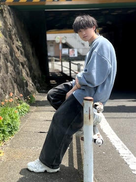 「SVEC（シュベック）のアイテム（スニーカー）」を使った、Mugくん【きれいめカジュアル】さん（メンズ・170cm）の春コーディネート