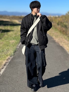 「WEARyouthコーデ」｜「アイテム（MA-1）」を使った、Mugくん【きれいめカジュアル】さん（メンズ・170cm）の冬コーディネート