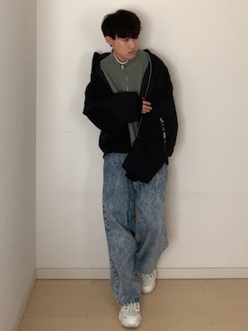「adrer」｜「アイテム（MA-1）」を使った、Mugくん【きれいめカジュアル】さん（メンズ・170cm）の冬コーディネート