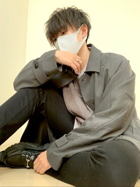 「LILL」｜「アイテム（ステンカラーコート）」を使った、Mugくん【きれいめカジュアル】さん（メンズ・170cm）の冬コーディネート