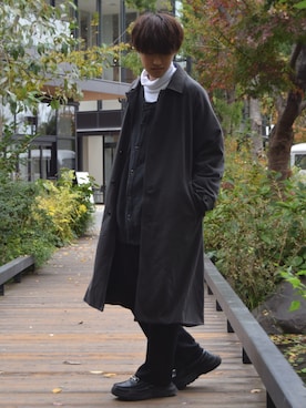 「LILL」｜「アイテム（ステンカラーコート）」を使った、Mugくん【きれいめカジュアル】さん（メンズ・170cm）の秋コーディネート