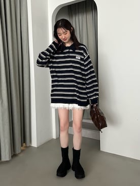 「Kastane（カスタネ）のアイテム（その他パンツ）」を使った、Kastane officialさん（レディース・163cm）の夏コーディネート