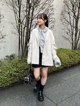 「アイテム（テーラードジャケット、ホワイト系）」を使った、Kastane officialさん（レディース・166cm）の秋コーディネート