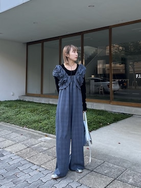 「Kastane（カスタネ）のアイテム（オールインワン・サロペット）」を使った、Kastane officialさん（レディース・155cm）の春コーディネート