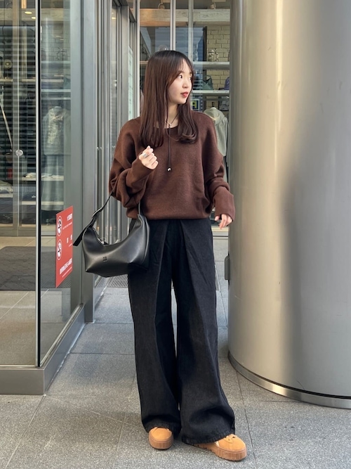 セール】【レビュー好評価/WEB限定カラー】メランジロングリブニット