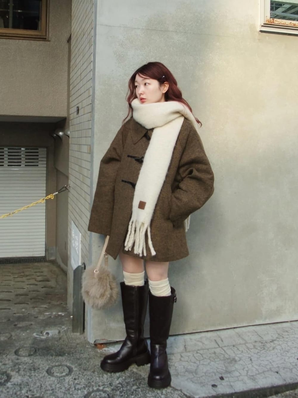 ベスト付き】ダッフルフレアコートを使った人気ファッション