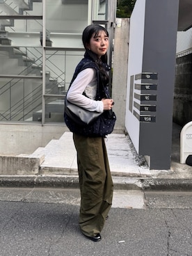 「アイテム（ダウンジャケット/コート）」を使った、Kastane officialさん（レディース・159cm）の夏コーディネート