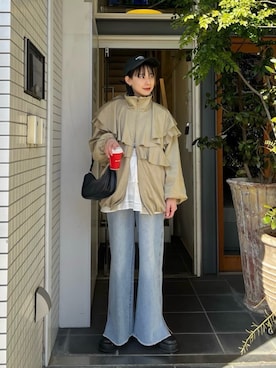「Kastane（カスタネ）のアイテム（ブルゾン）」を使った、Kastane officialさん（レディース・158cm）の春コーディネート