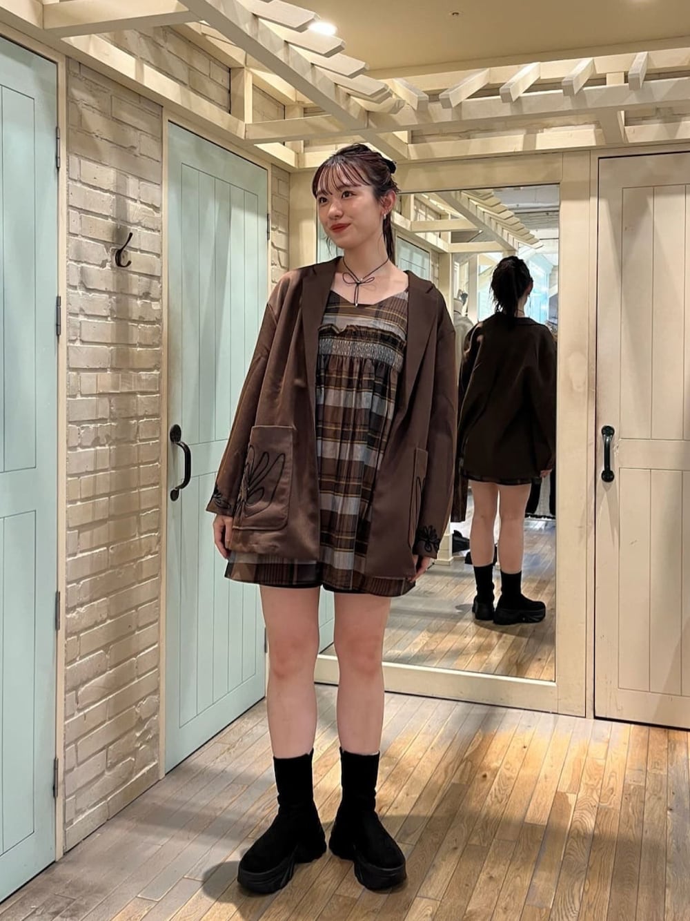 【セットアップ対応/裏地なし】フレンチツイル刺繍ジャケット Kastane（カスタネ）の「【セットアップ対応/裏地なし】フレンチ