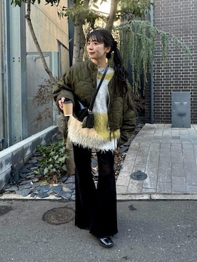「アイテム（ブルゾン、グリーン系）」を使った、Kastane officialさん（レディース・159cm）の夏コーディネート