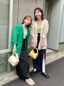 「ごきげんウィーク」｜「アイテム（ジャケット/アウター）」を使った、Kastane officialさん（レディース・157cm）の春コーディネート