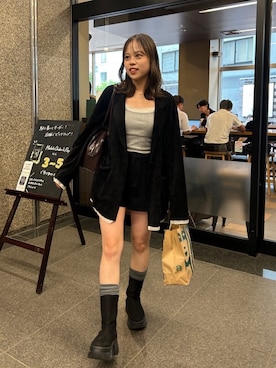 「アイテム（ソックス/靴下）」を使った、Kastane officialさん（レディース・156cm）の秋コーディネート