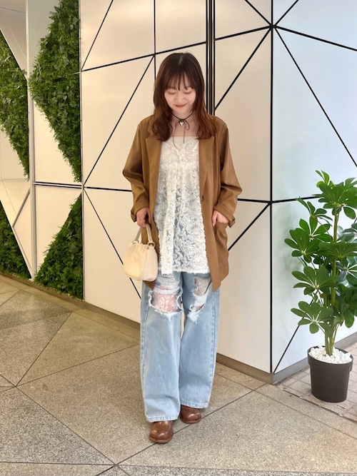 前後2WAY】ウェーブ刺繍チュールチュニック（チュニック