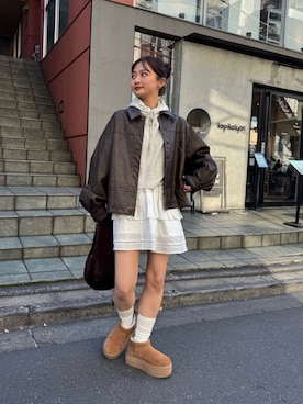 「Kastane（カスタネ）のアイテム（その他アウター）」を使った、Kastane officialさん（レディース・158cm）の冬コーディネート