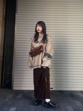 「Kastane（カスタネ）のアイテム（ニット/セーター）」を使った、Kastane officialさん（レディース・149cm）の秋コーディネート