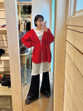 「Kastane（カスタネ）のアイテム（ベルト）」を使った、Kastane officialさん（レディース・158cm）の冬コーディネート