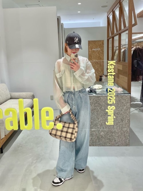 セール】カッブ付きVネックブラキャミ（キャミソール）｜Kastane