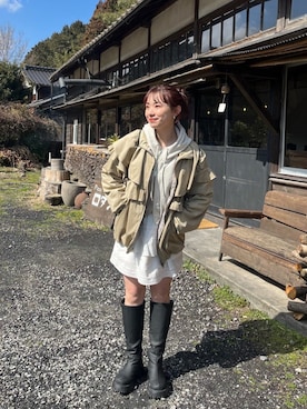 「Kastane（カスタネ）のアイテム（ブルゾン）」を使った、Kastane officialさん（レディース・163cm）の春コーディネート