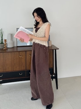 「アイテム（ベスト）」を使った、Kastane officialさん（レディース・162cm）の夏コーディネート