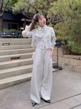 「アイテム（ポーチ）」を使った、Kastane officialさん（レディース・158cm）の春コーディネート