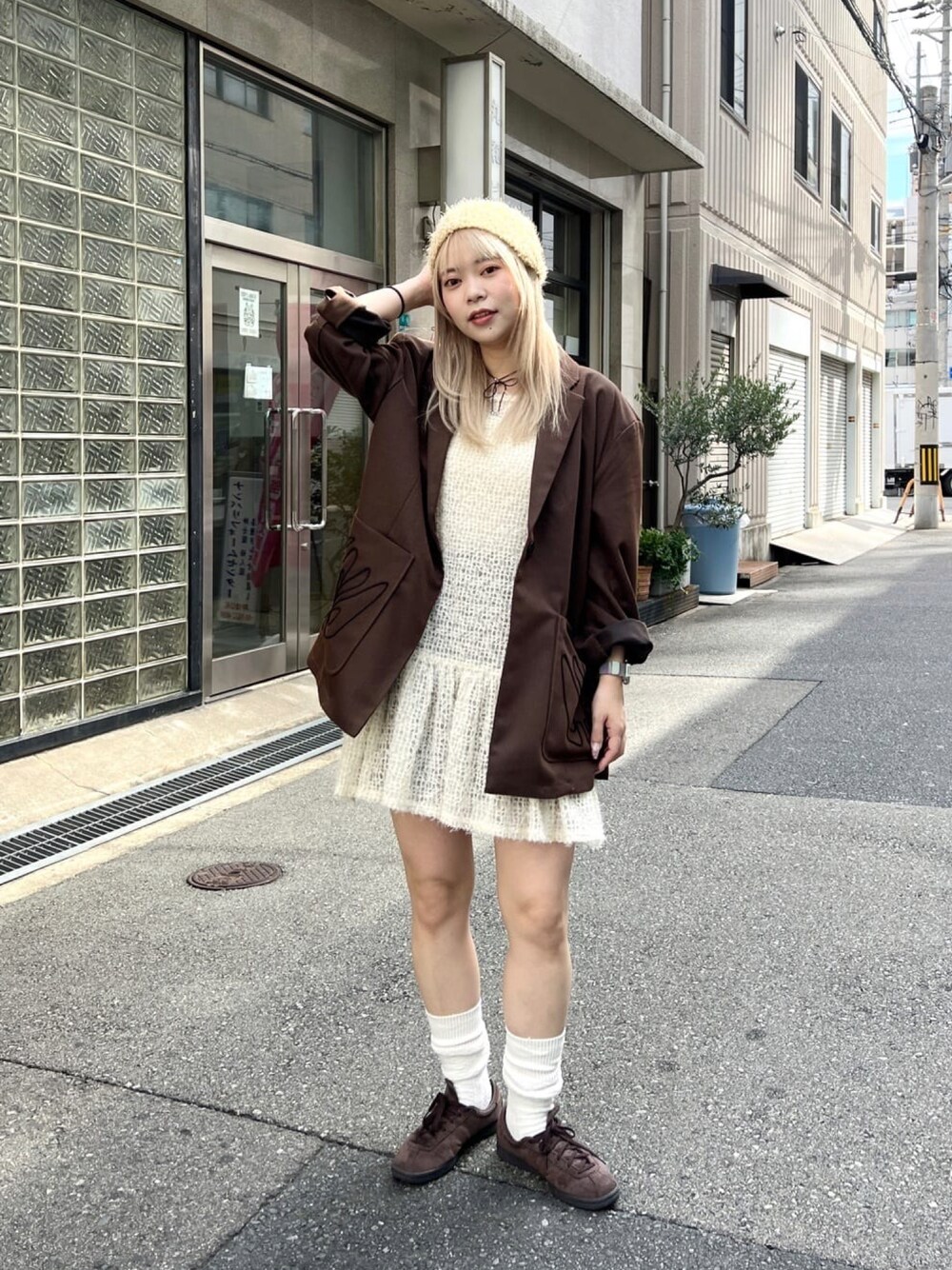 セットアップ対応/裏地なし】フレンチツイル刺繍ジャケットを