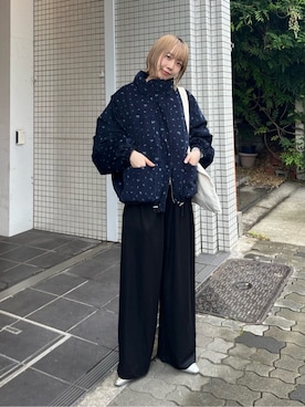 「アイテム（ダウンジャケット/コート）」を使った、Kastane officialさん（レディース・155cm）の夏コーディネート