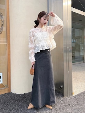 「Kastane（カスタネ）のアイテム（バッグ）」を使った、Kastane officialさん（レディース・158cm）の春コーディネート