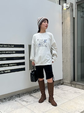 「アイテム（スウェット）」を使った、Kastane officialさん（骨格ウェーブ・レディース・160cm）の秋コーディネート