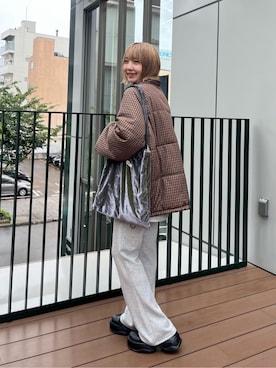 「アイテム（ダウンジャケット/コート）」を使った、Kastane officialさん（レディース・155cm）の夏コーディネート