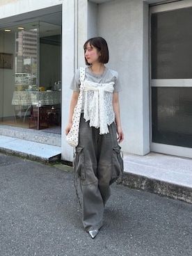 「Kastane（カスタネ）のアイテム」を使った、Kastane officialさん（骨格ウェーブ・レディース・151cm）の夏コーディネート