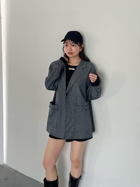 「アイテム（テーラードジャケット）」を使った、Kastane officialさん（レディース・160cm）の冬コーディネート